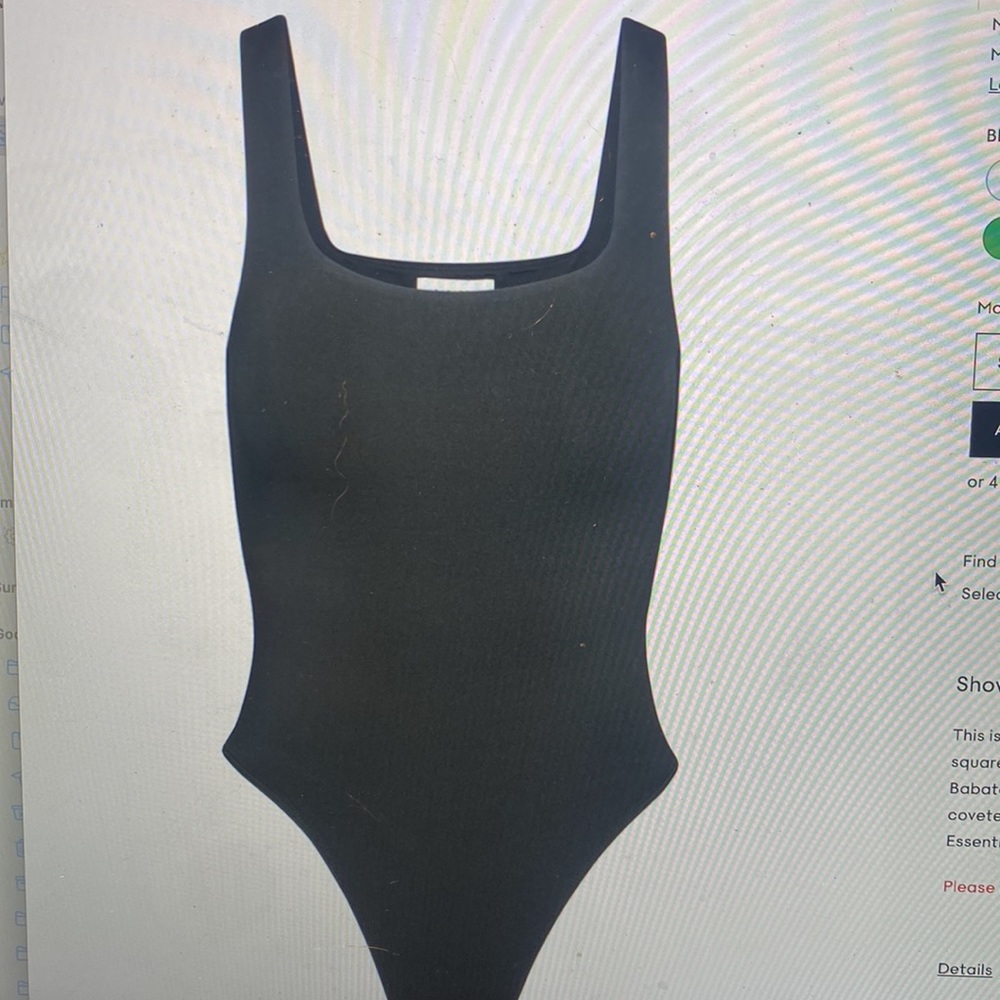 Babaton contour square neck body suit 2XS